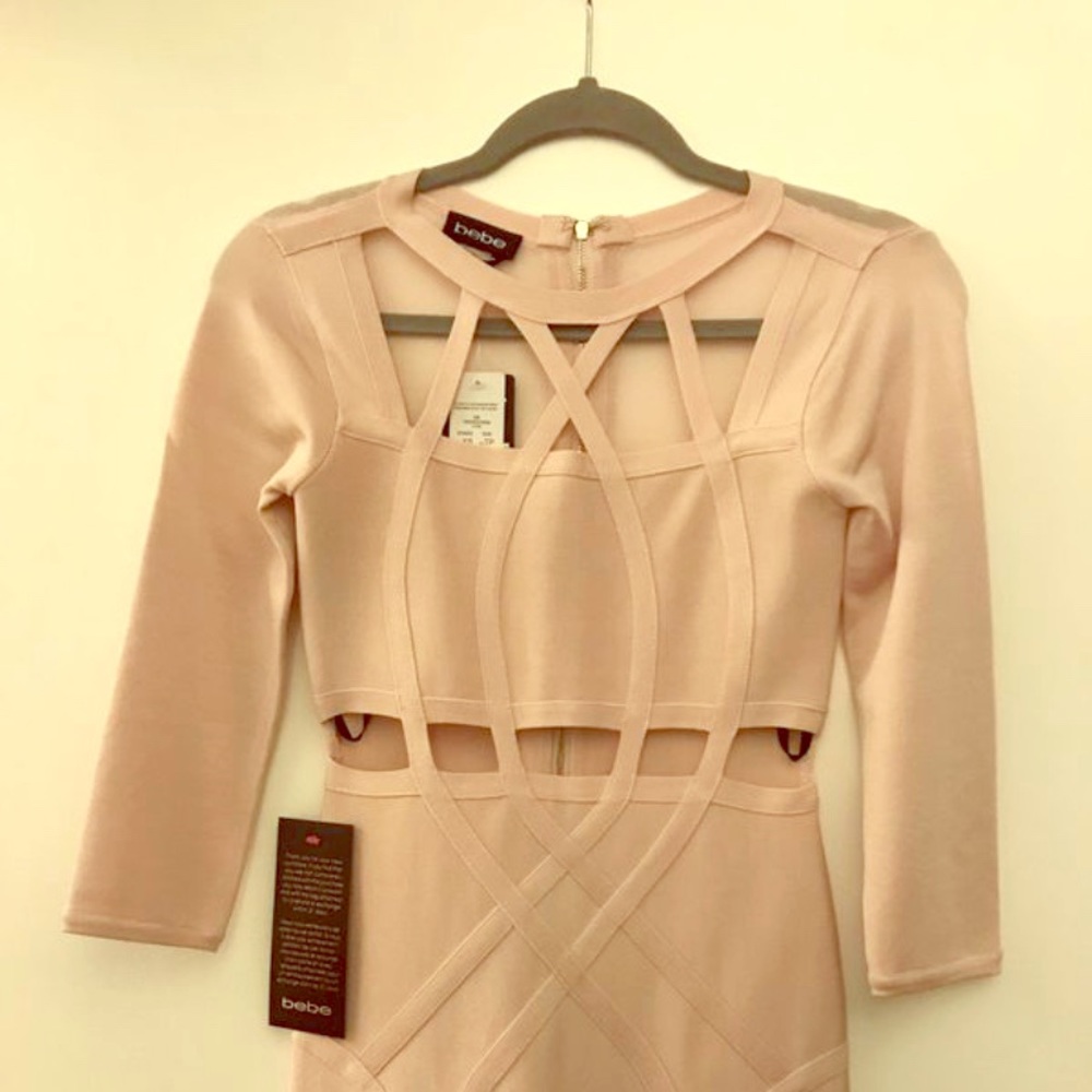SOLD !! Bebe Pink Cutout Dress